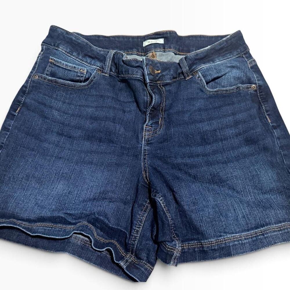 Maurices M Jeans Womens Plus Dark Wash Denim Shorts 14W